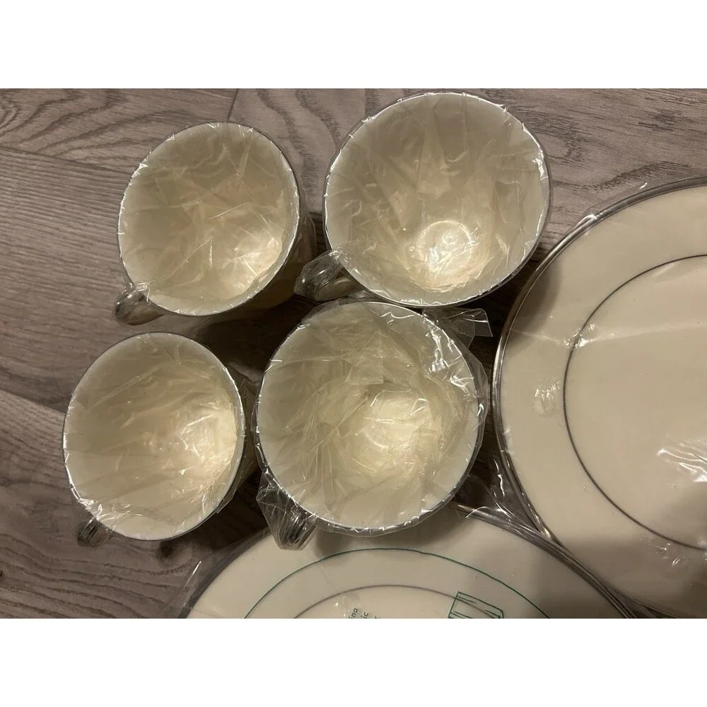 Lenox Solitaire Set Of 7 Dinner Plates, Set Of 2 Bread Plates, Set Of 4 Tea Cups